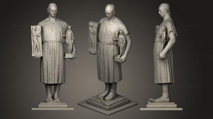 Statues antique and historical (Le Sculpteur, STKA_0898) 3D models for cnc